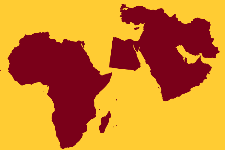 Africa's continent and the Middle East